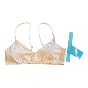 Melissa Odabash Vienna Bikini Top in Cream Hexagon NWT